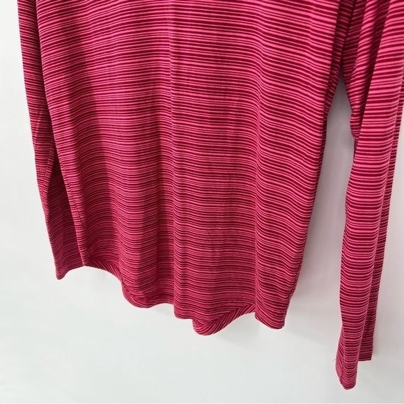 Athleta Cloudlight Stratus Shirt Womens XS Striped Long Sleeve Top Dark Pink - Picture 5 of 11